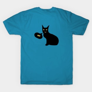 Black Cat Says No T-Shirt